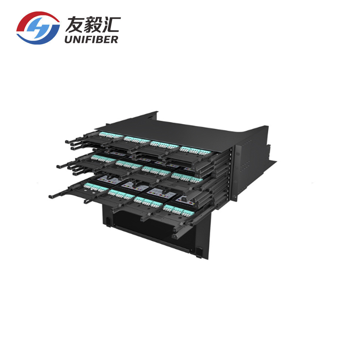 2U 288 Ports MPO To LC Patch Panel Metal Material For Data Center OEM