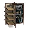 Buy cheap Freestanding Advertising Wood Shelving 4 - Way Retail Clothing Racks Customized from wholesalers