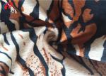 100% Polyester Velvet Fabric For Garment , Animal Printing Velboa For Home