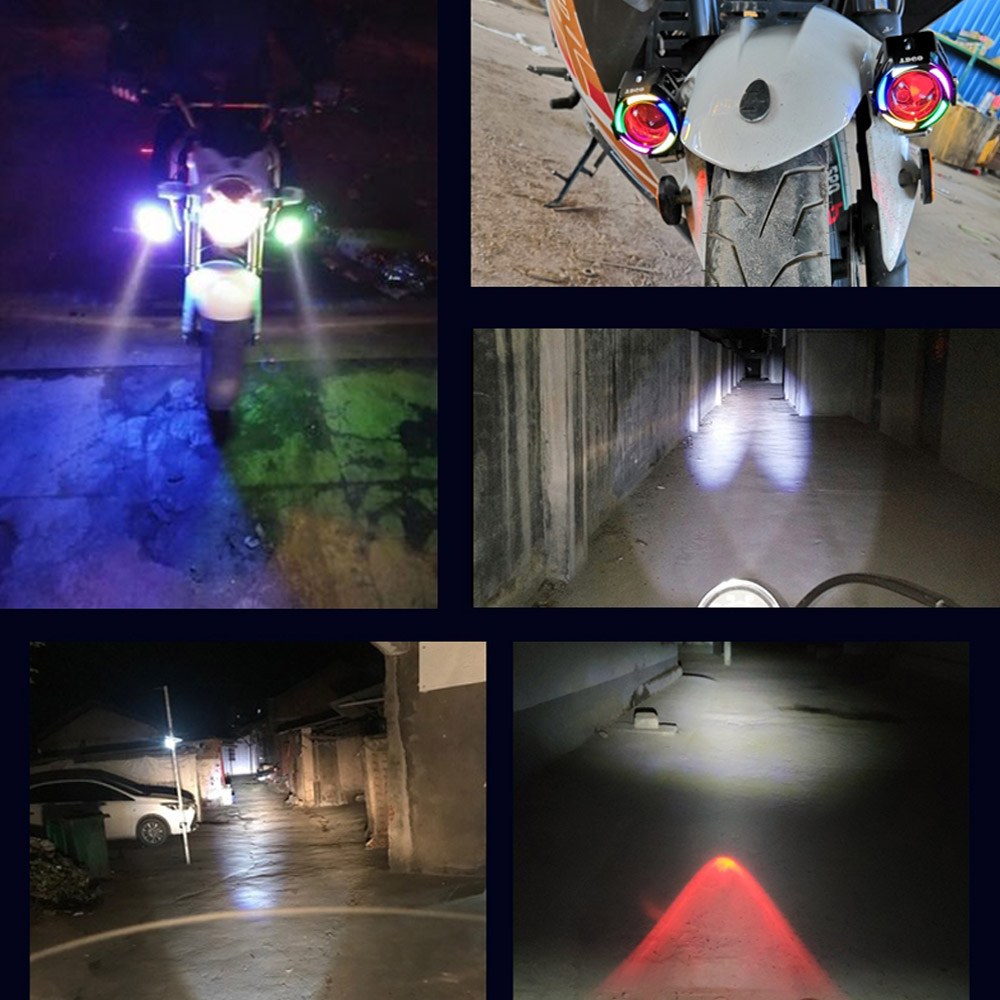 Aluminum White Blue Red Motorcycle Universal LED Light Accessories