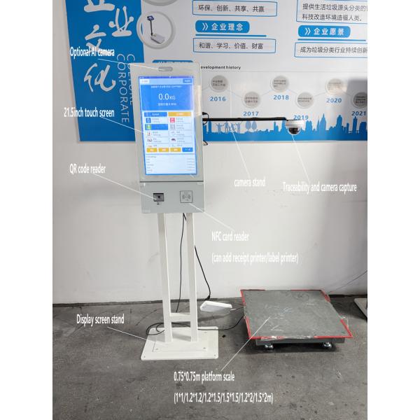 21.5inch Smart Ground Scale Platform IoT LCD Display Weighing System Touch Screen Thermal Printing Receipt Label OEM ODM