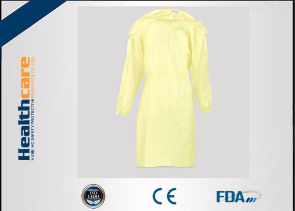 Quality Pink Disposable Isolation Gowns 115x137CM PP+PE Gown With Long Sleeve for sale