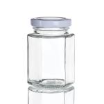 Clear Bottle Jars With Lids Hexagon Glass Storage Jar For Tea Canister