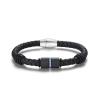 Buy cheap Luxury PU Leather Stainless Steel Bracelet Magnetic Buckle Woven Braided Wrap Bracelets from wholesalers