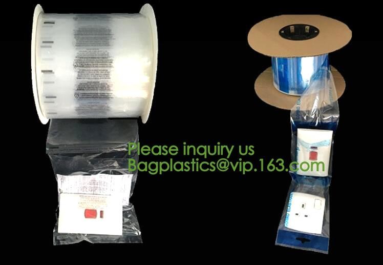 custom design degradable clear self adhesive seal plastic auto bag,Bag sealing pre-opened poly bags on a roll,transparen