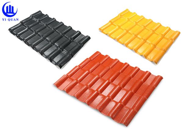 Good Weather Insulation ASA PVC Synthetic Roof Tiles For Outdoor Gazebo