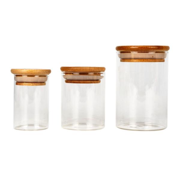 Buy cheap Airtight Food Borosilicate Glass Storage Jars For Herbs Tea from wholesalers