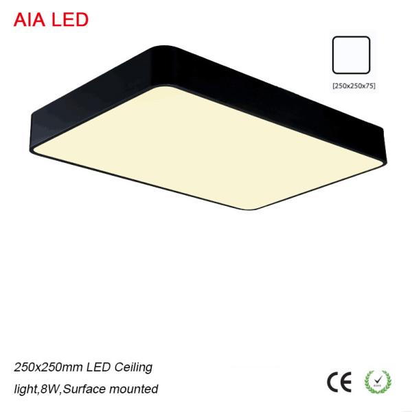 Buy cheap Black 250x250mm 8W white high quality surface mounted LED Ceiling light for office lights from wholesalers
