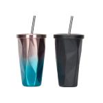 Kids Double Wall Insulation 304 Stainless Steel Travel Mug With Straw And Lids