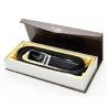 Buy cheap bespoke coffee drawer wallet gift box leather belt sliding packaging box from wholesalers