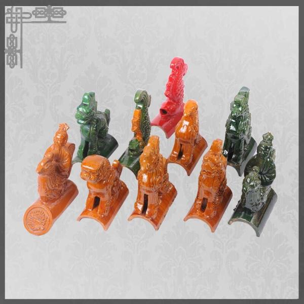 Buy cheap Glazed Architectural Ornamental Clay Ridge Tiles Phoenix Roof Figures from wholesalers