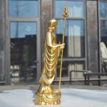 30CM High Casting Bronze Buddha Statue Large Size Gold leaf Finish