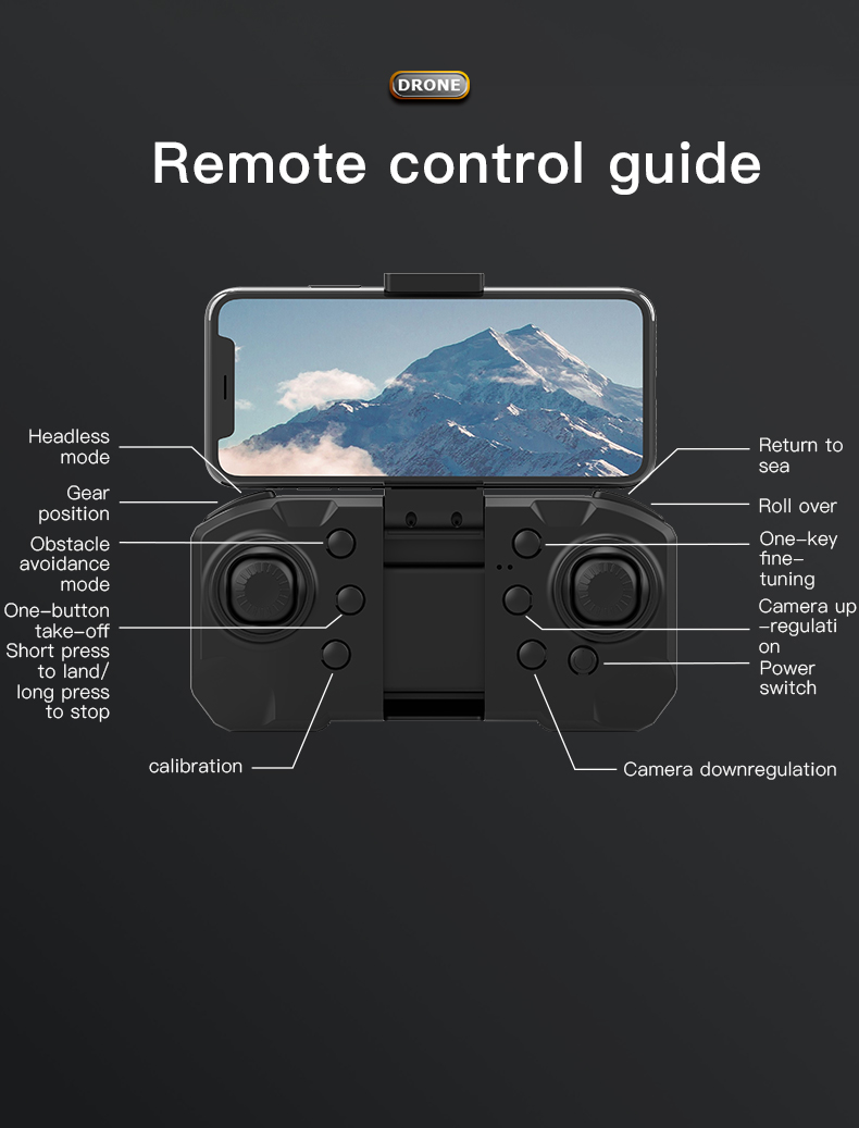 Js26 Foldable Entertainment Drones Beginner Operator Skill Level Optical Flow and One Key Takeoff / Landing for Hiking