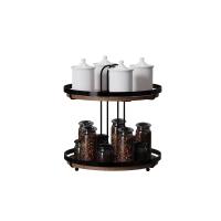 Buy cheap 2 Tiers Standing Type Wood Element Mdf Round Household Multifunctional Stylish product