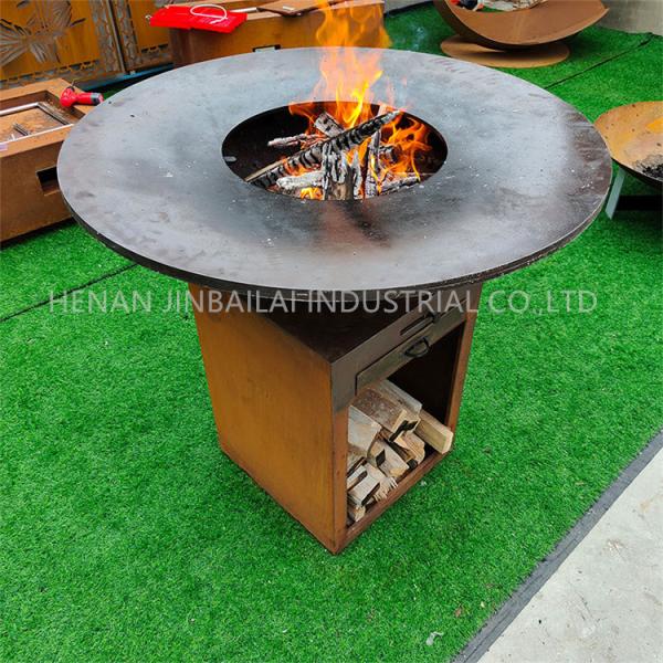 Buy cheap CE Wood Fuel Steel BBQ Grill Outdoor Barbecue Grill 500*500*1000mm from wholesalers