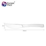 Eco friendly BPA free disposable PS plastic 7" dessert knife for dinner