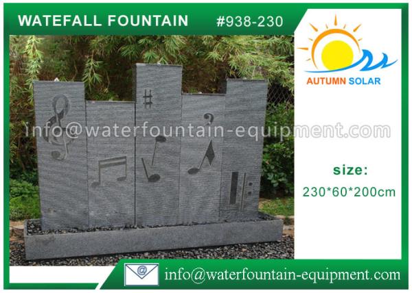 Buy cheap Music Waterfall Cast Stone Garden Fountains For Indoor / Outdoor Use 230 * 60 * 200cm from wholesalers