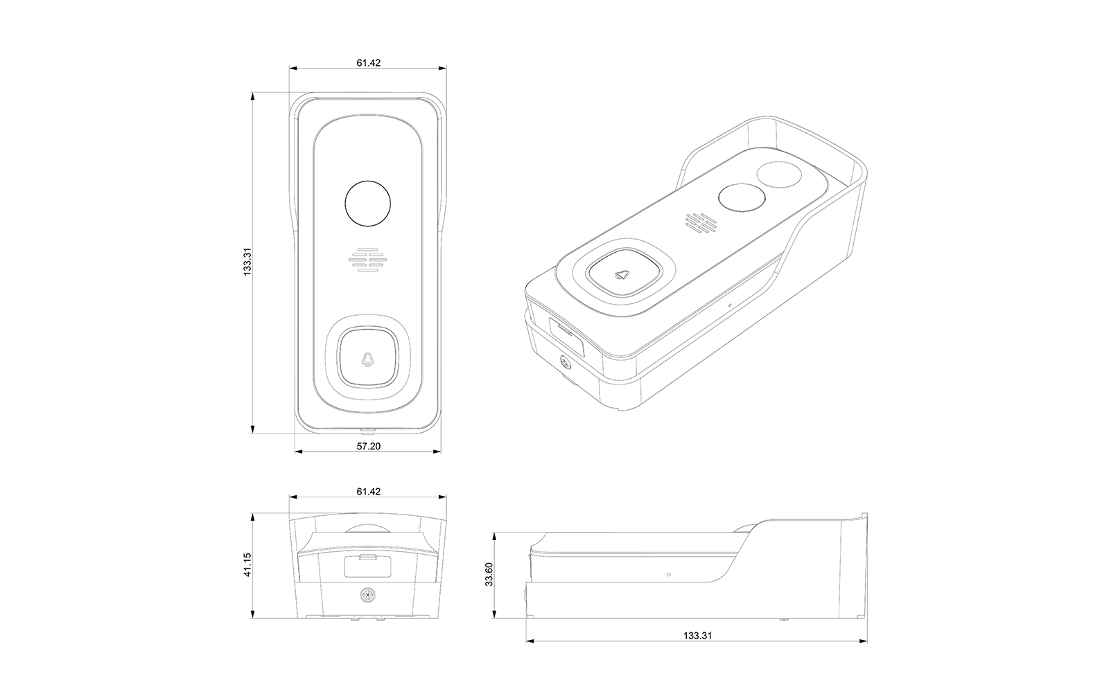 6700mAh Smart Video Doorbell Ring 1080p Video Doorbell 2 With Night Vision