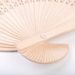 Eco-Friendly Traditional Wooden Hand Fans With Metal Rings Bamboo Fan For