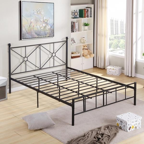 Buy cheap Multiple Sizes Black Wrought Iron Headboard King Size Powder Coating Design from wholesalers