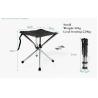 Buy cheap Fishing stool new stainless steel folding stool outdoor portable telescopic stool camping fishing chair from wholesalers