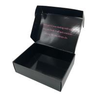 Buy cheap Glossy Black Cardboard Corrugated Boxes , Foldable Kraft Paper Carton Box product