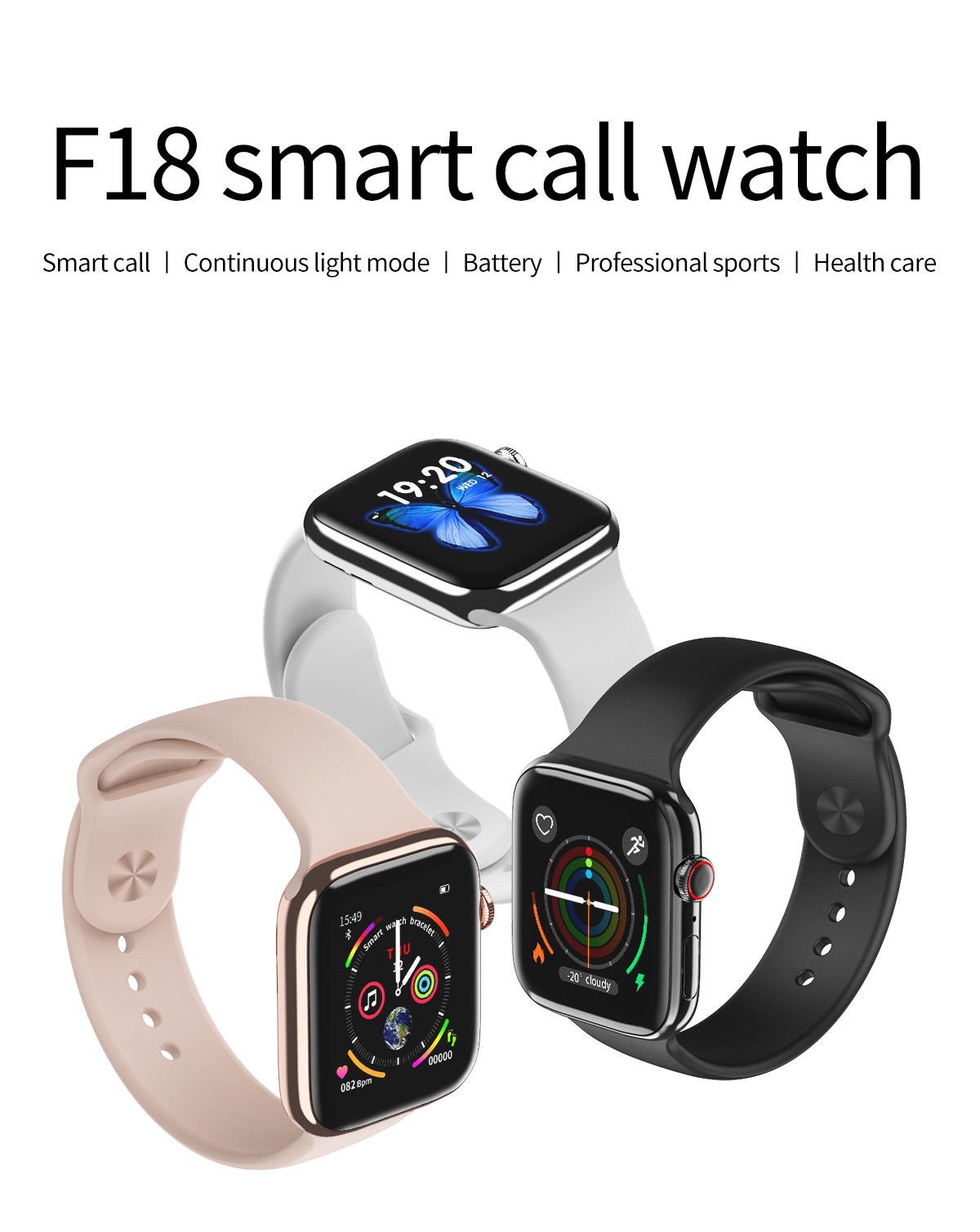 Inteligente BT Call Series 4 F18 Smartwatch Bluetooth Calling