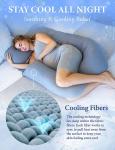 Pharmedoc Pregnancy Pillows, U-Shape Full Body Pillow – Removable Cooling Cover