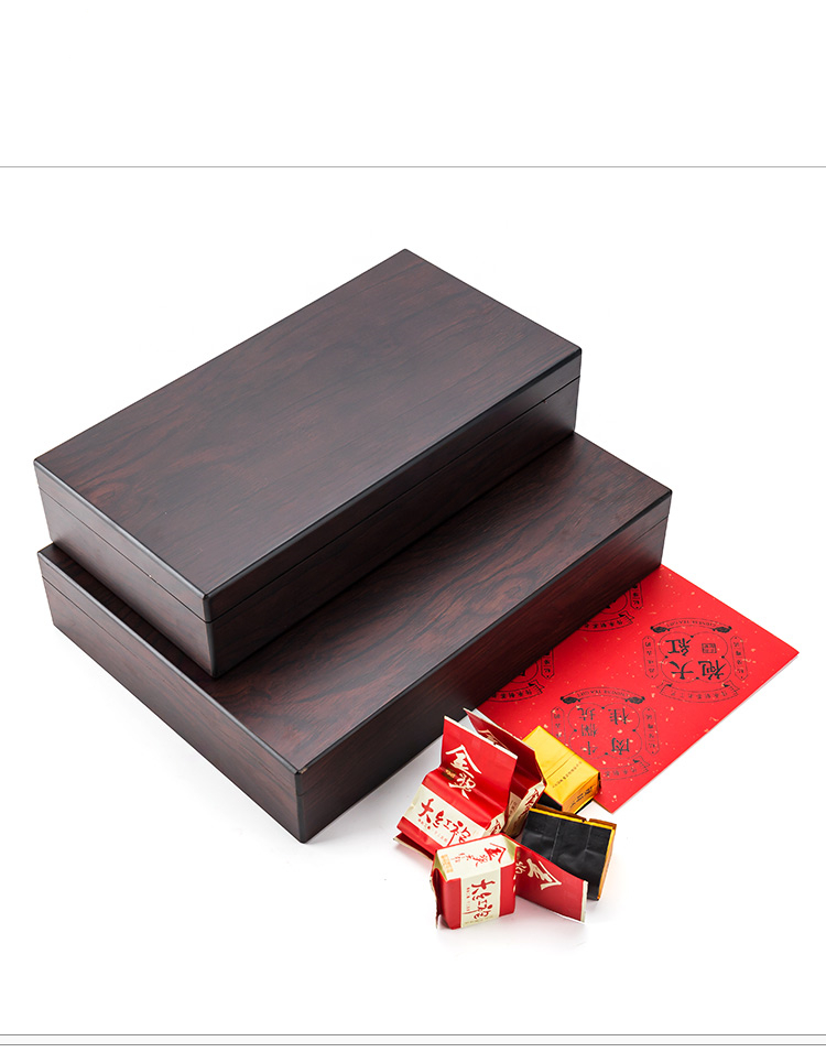 Dustproof Thickened Wood Tea Box Organizer Multifunctional Durable