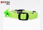 Solid Safe Nylon Cat Collars Rosette Lace Fabric Eco - Friendly With Bell