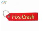 Custom Brand Name Logo Woven Keyring Airplane For Before Flight