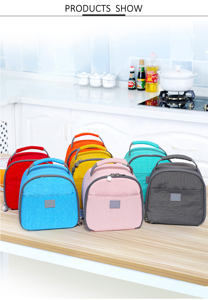 Round Shape Freezable Thermal Cooler Lunch Bags For Women