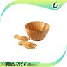Buy cheap wooden bamboo salad bowls with serving hands and serving bowls from wholesalers