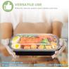 Buy cheap Black Plastic Containers With Lids For Storage-Microwave & Freezer & Dishwasher Safe, BPA-Free, Durable&Stackable from wholesalers