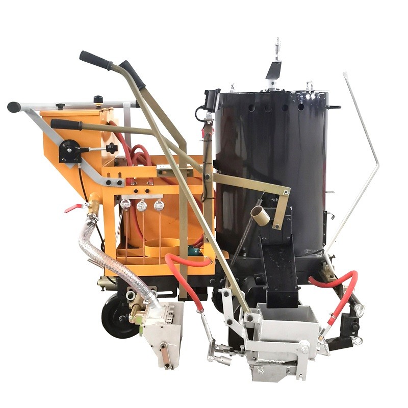 Human Pushing Thermoplastic Road Marking Machine 100L Capacity Gas Heating Paint Tank