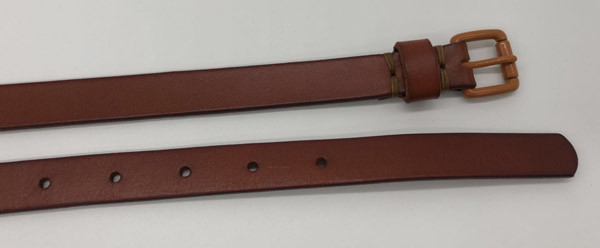 Painting Buckle Womens Genuine Leather Belt 1.8cm Width Orange / Beige Color