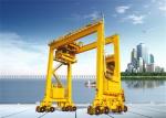 Double Girder Port Gantry Crane Rubber Tyred For Unloading Containers 35T