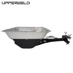 Adjustable Patio Burner for Safety Device and Silver Finish Outdoor Space Heater