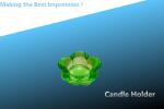 green crystal candle holder/glass candle holder/crystal candle stick/candle