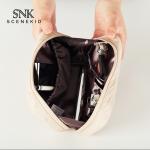 Leather Portable Waterproof Compartments PU Cosmetic Bag