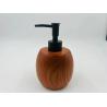 Buy cheap Brown Ashwood Bathroom Countertop Accessories Round Shape Black Pump Toothbrush Cup Bathroom Kits Soap Dispenser from wholesalers