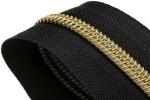High Quality 3#4# 5# 8# Gold and Silver Teeth Nylon Zipper For Garment and Bags
