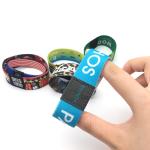 Elastic Fabric RFID NFC Bracelet , Stretch Woven RFID Wristband Reusable 213