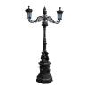 Buy cheap Outdoor Decorative Antique Cast Iron Street Lamp Post Round Two Classical Light Pole from wholesalers