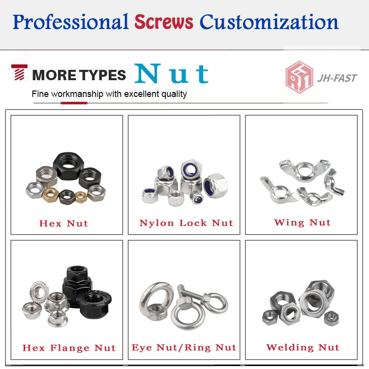 Galvanized Serrated Self Locking Hex Flange Nut DIN6923 6mm Threaded Nuts for Mining
