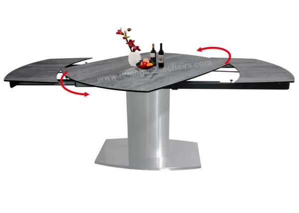 Buy cheap Stainless Extension Dining Table With HPL Laminate Powder Coating from wholesalers