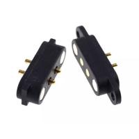 Buy cheap 4p Magnetic POGO Pin Connector 2A Pitch 2.8mm For Flange PCB Solder Panel Mount product