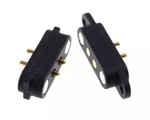 Wholesale 4p Magnetic POGO Pin Connector 2A Pitch 2.8mm For Flange PCB Solder Panel Mount from china suppliers