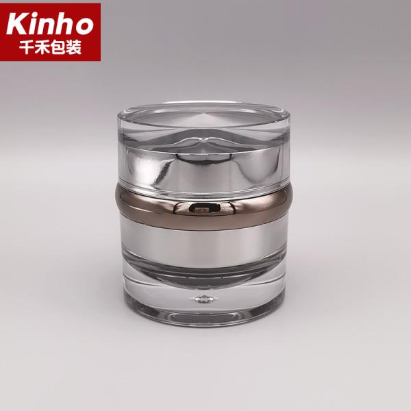 Buy cheap Waist Circle 50ml Cosmetic Cream Jar Double Wall 30ml With Lid Face Cream Serum Skincare from wholesalers