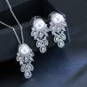 Buy cheap Luxury Crystal Bridal Wedding Jewelry Pearl Rhinestone Women Girls Necklace Sets Engagement Pa from wholesalers